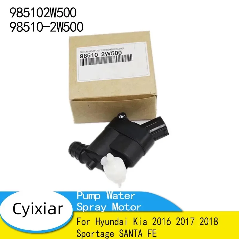 For Hyundai Kia 2016 2017 2018 Sportage SANTA FE Windshield Washer Pump Water Spray Motor 985102W500 98510-2W500