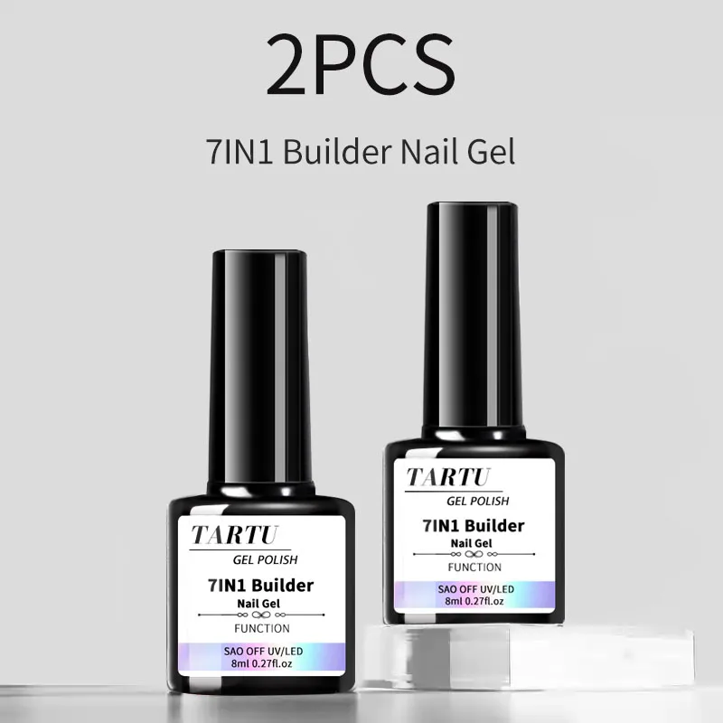 7-in-1 klares Builder-Gel, zum Formen von Nägeln, Verlängerungsgel, Grundlack, Nagelverbesserung, Geschenk für Frauen, Nagelstudio zu Hause