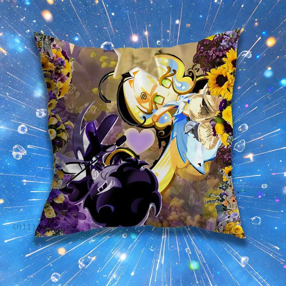 Black Sapphire Sugarfly C-Cookie Run Pillow Case Living Room Sofa Cushion Cover Suitable For Home Bedroom Room Decoration