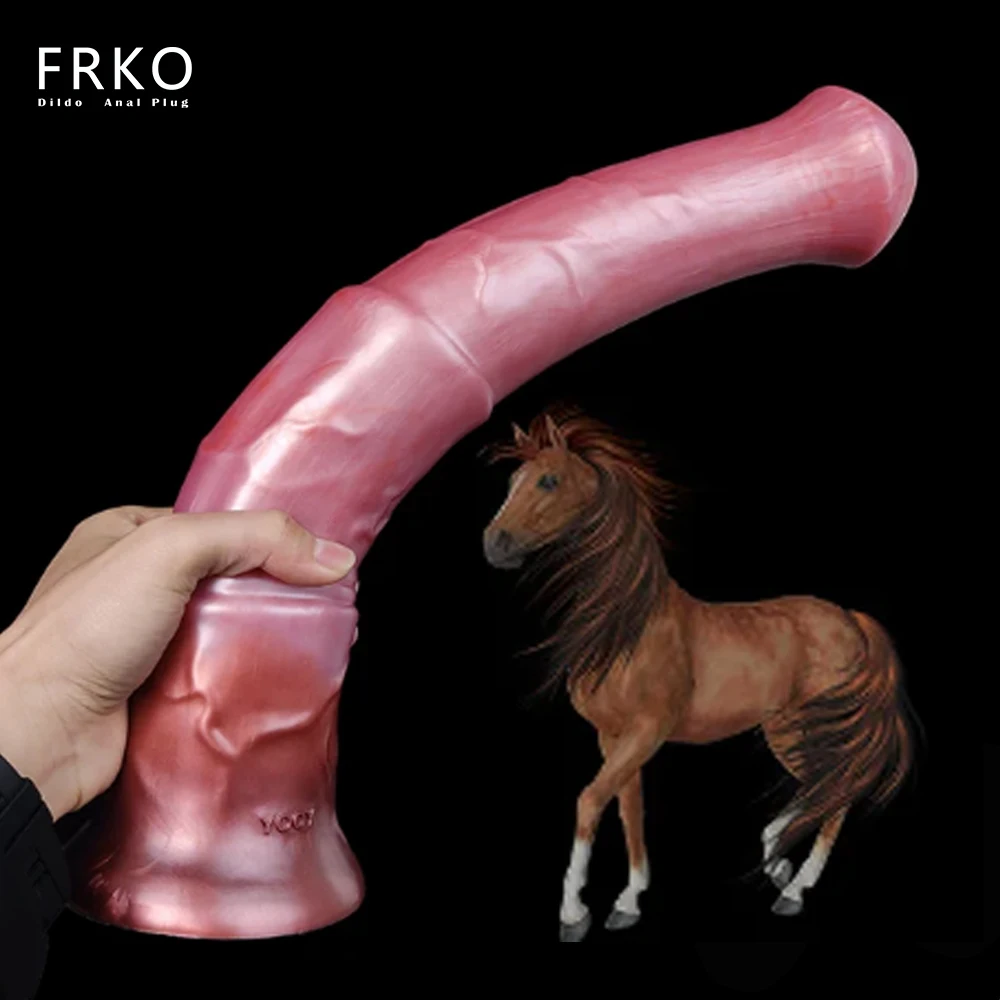 

FRKO Large Horse Dildo 42cm Long Animal Penis Soft Strong Suction Butt Plug G-Spot Stimulate Vaginal Orgasm Anal Plug Sex Toys