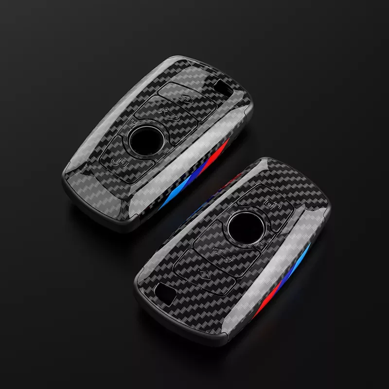 1pc Car Remote Key Fob Case Cover Carbon Fiber Look Texture Key Case For BMW 1 2 3 4 SERIES F20 F22 F30 F31 F32 Car Accessories