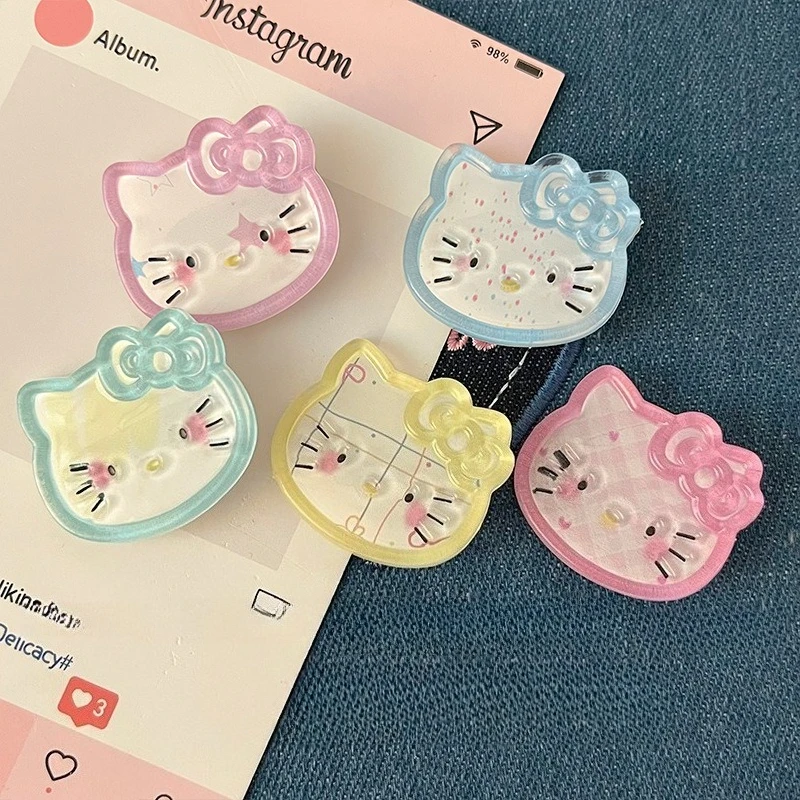 

10pcs Hello Kitty Hairpin Cute Cartoon Cat Face Side Notch Hairpin Women Supplies Desktop Decoration Student Gift Wholesale