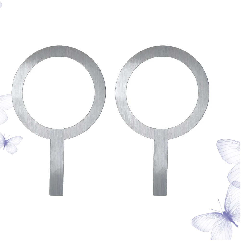 

2 Pcs The Ring Milk Tea Gasket Cup Rim Protective Cover with Cream Stainless Steel Handle Caliber Silver