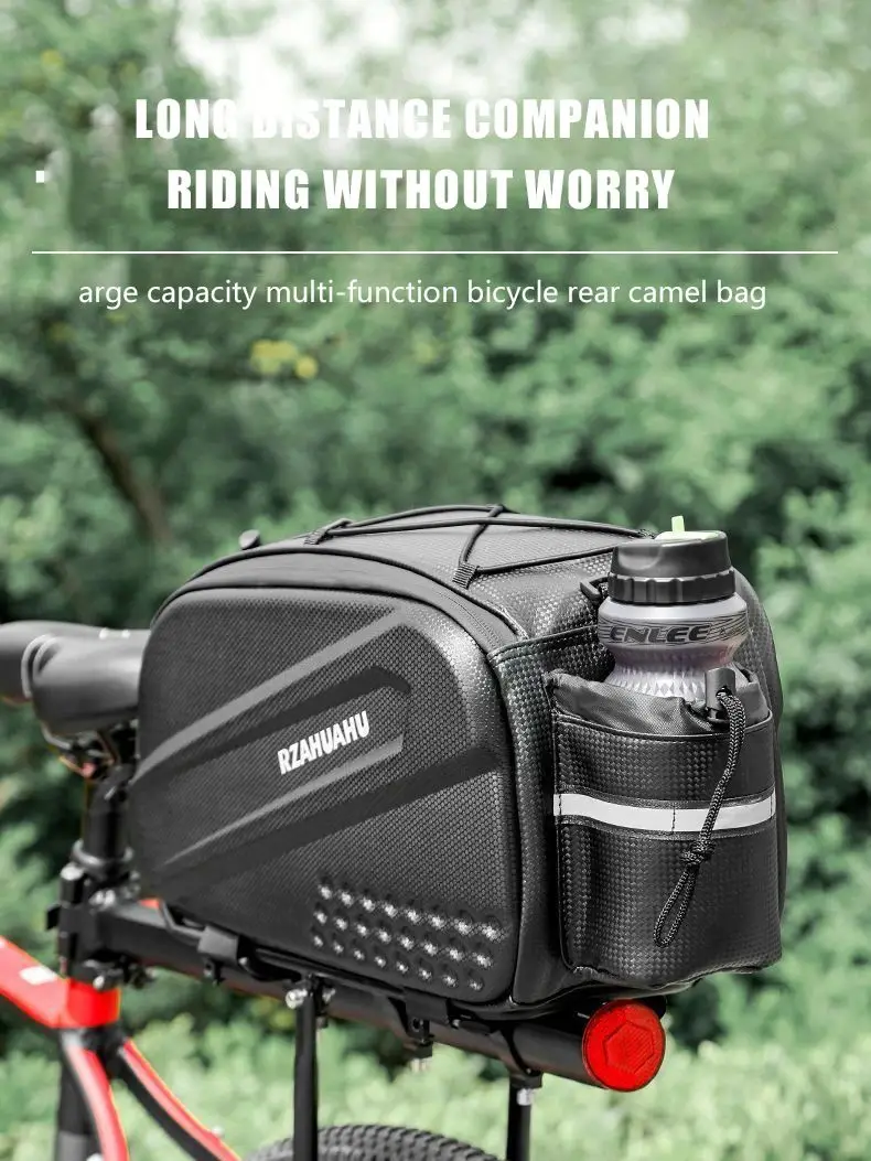 AliExpress cycle zone Bike Rear Seat Trunk Bag Waterproof Bicycle Rear Seat Carrier Bags Large Capacity Multiple Pockets Bike Bag Cycling Accessories