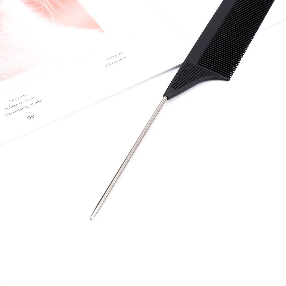 Металлическая красота с мелкими зубьями, 220x28x4 мм, антистатический инструмент для крыс, расческа для волос, стиль укладки