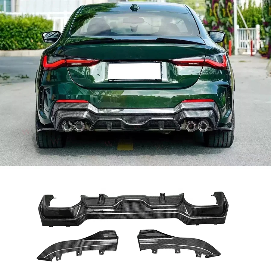 

Carbon Fiber Rear Bumper Diffuser For G22 G23 4 Series SQ Style Rear Diffuser Car Parts 2020+