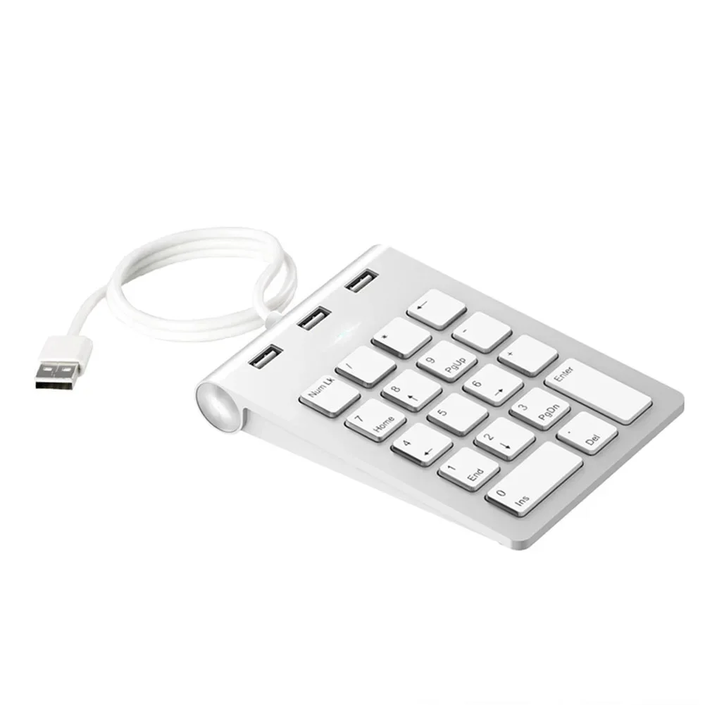USB Wired Keyboard Ideal for Professionals Includes Three Useful USB2 0 Ports & Dedicated Keypad for Accounting Purposes