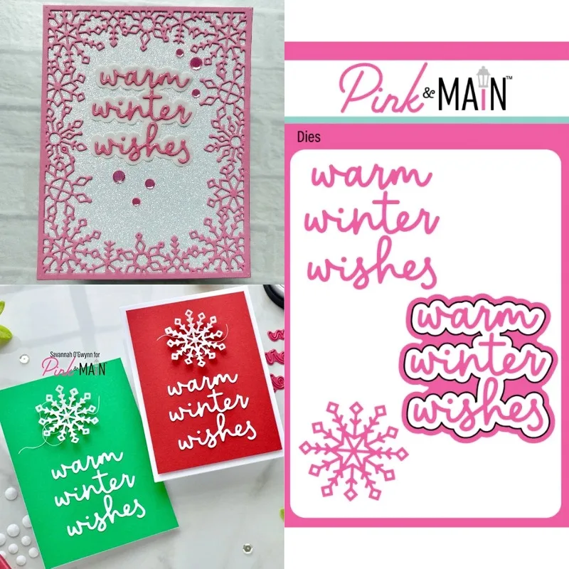 

Winter Wishes Word Metal Cutting Dies Scrapbook Diary Decoration Stencil Embossing Template DIY Greeting Card Handmade 2025