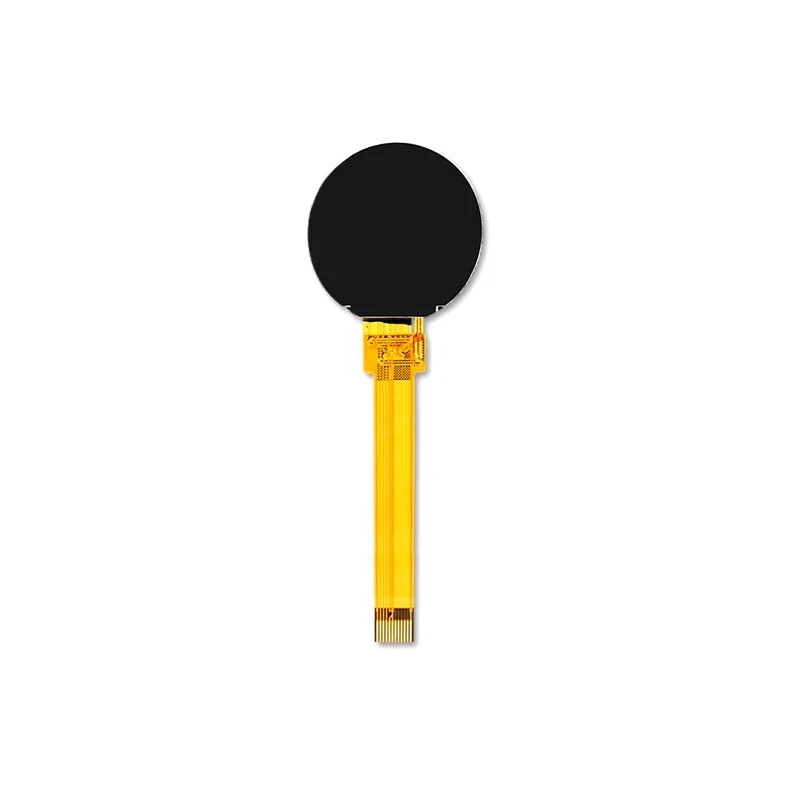 0.99 Inch IPS Round LCD Display, 128x115 Resolution, GC9107 Driver SPI Interface, with 12-Pin 52mm Long FPC Cable