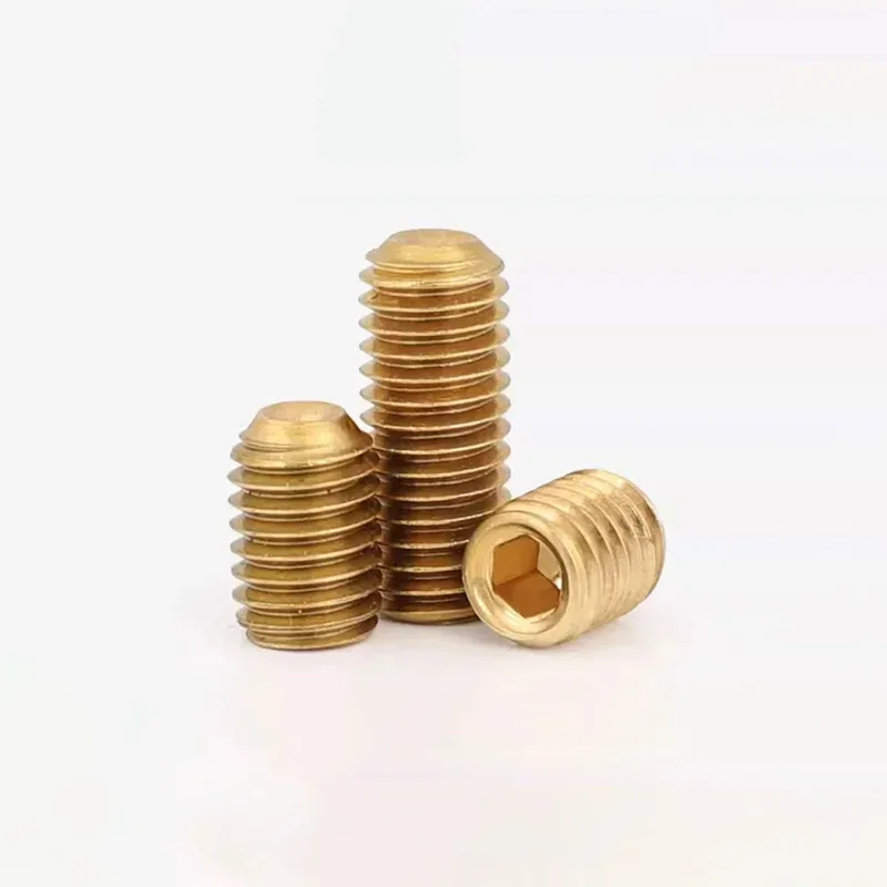

M2 M3 M4 M5 M6 M8 M10 M12 Hexagonal Set Screw Brass Copper Headless Concave Screw