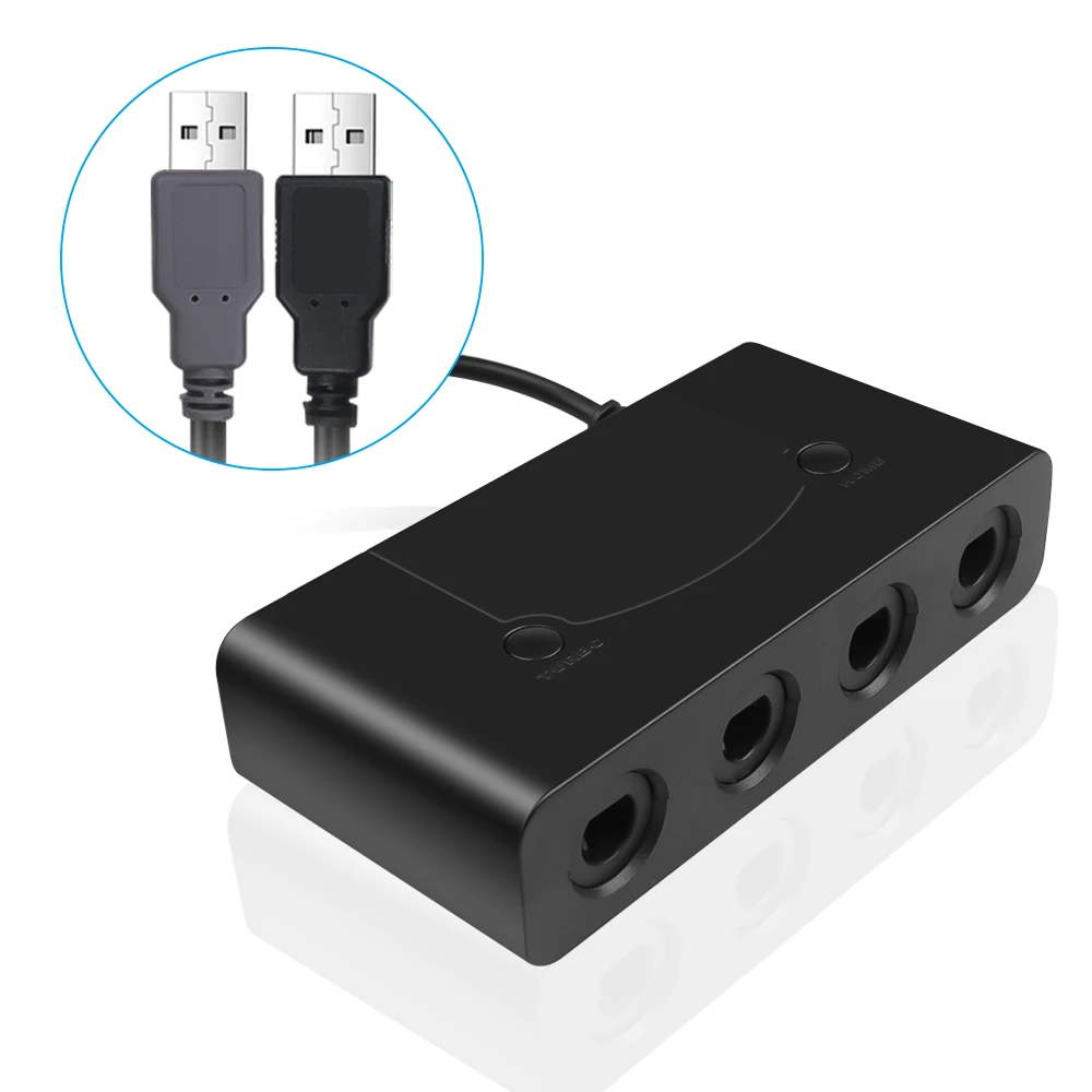 USB Adapter Converter 4 Ports For Wiis U PC Switch Controller Adapter Converter For Game Cubes