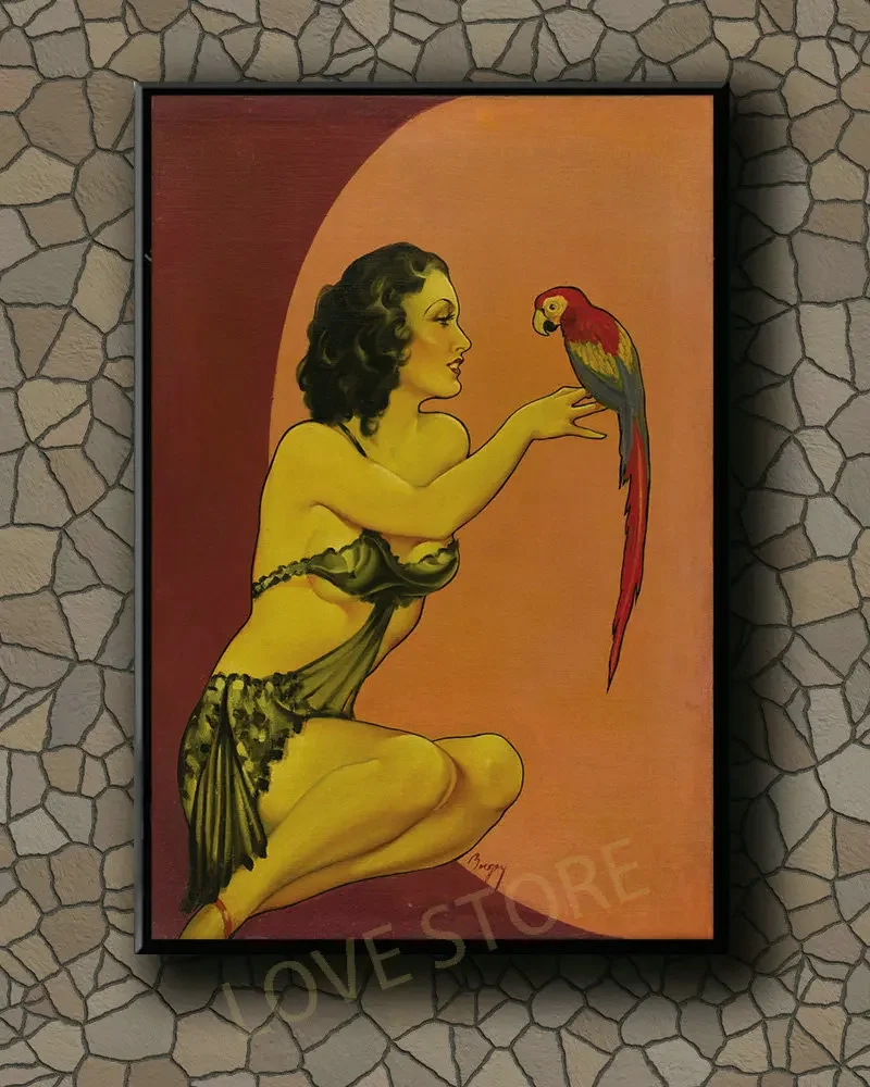 P483 Vintage Beautiful Pin-up Girl Classic Picture 81 Silk Fabric Poster Art Decor Indoor Painting Gift