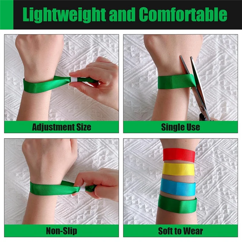 

100 Pcs Cloth Event Wristbands Event Wristbands For Events, For Lightweight Concert Wrist Strap