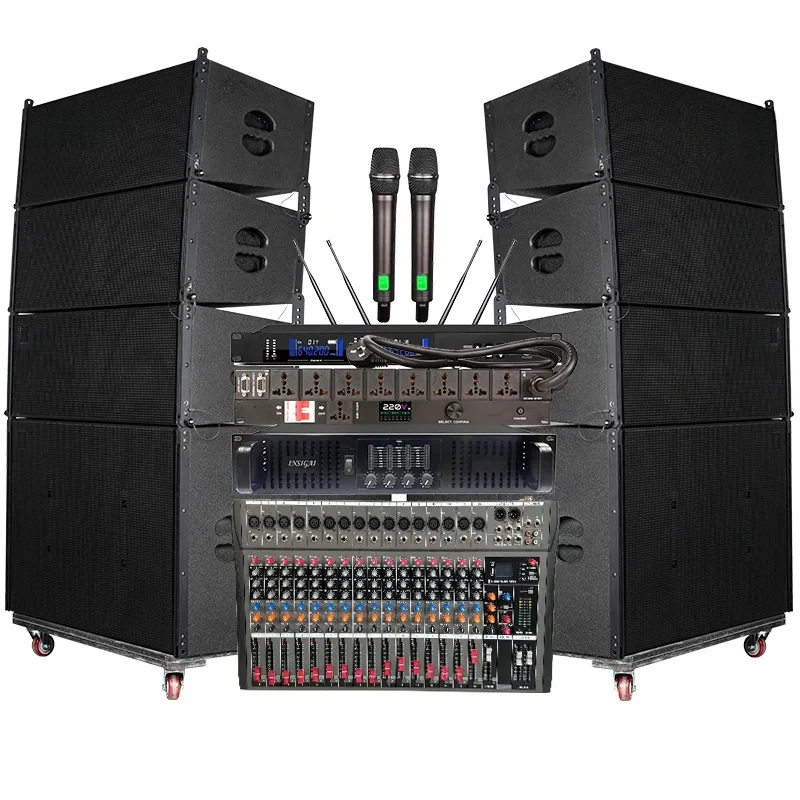 high quality Factory Price Dual Inch Bass Subwoofer Outdoor Concert Sound System Stage Peormance Passive Line Array Speakers