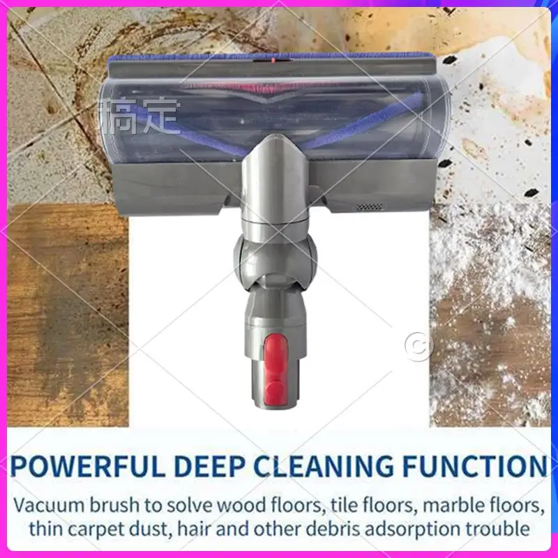 

AU-Electric Floor Brush Head For Dyson V7 V8 V10 V11 V15 G5 Vacuum Cleaner Parts With LED Dust Lights For Floor Cleaner