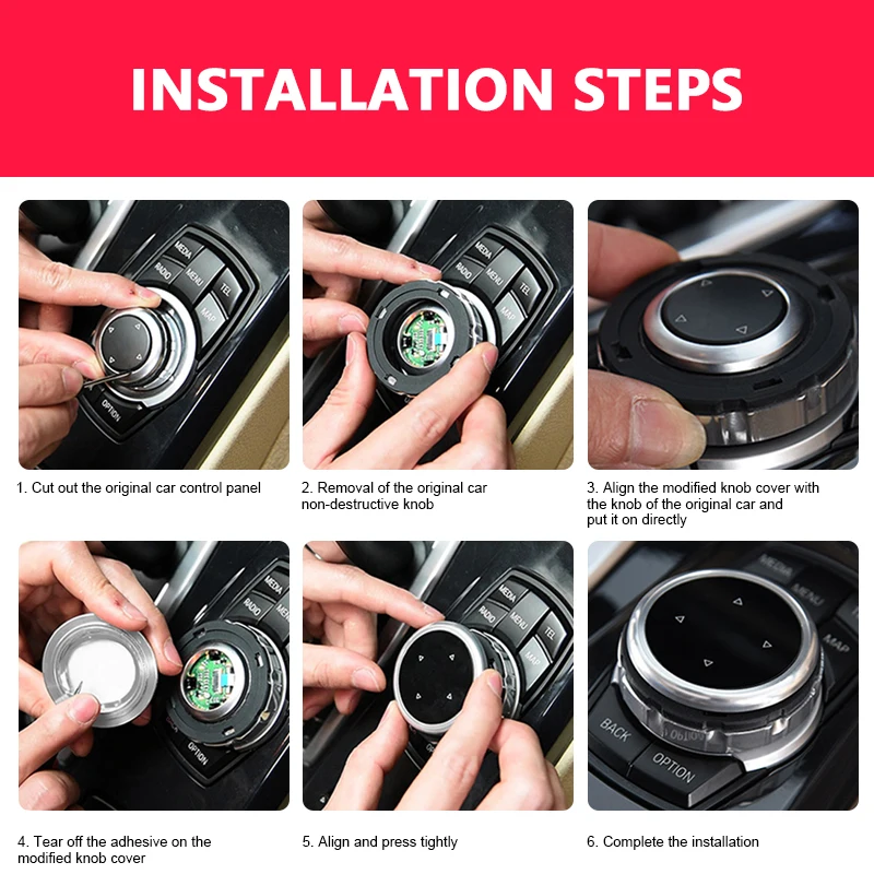 Car Center Console Multimedia Button Decorative Cover Trim For BMW E90 E91 E92 F20 F30 F10 F07 E60 E61 E84 F48 E70 E71