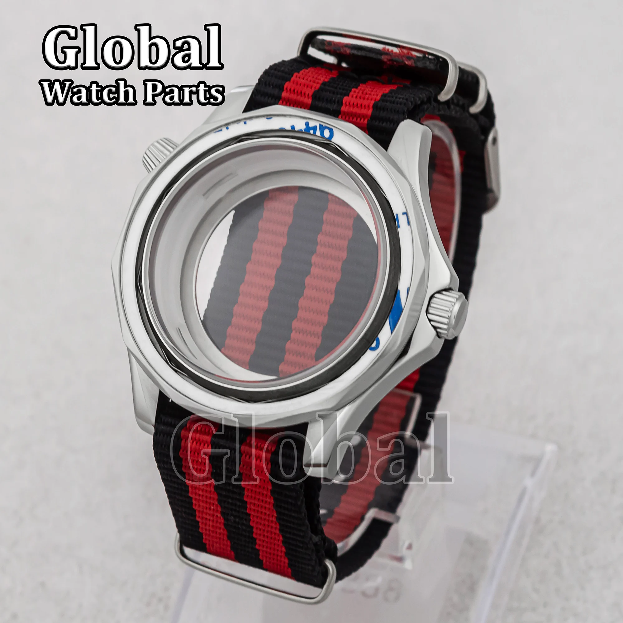 41mm Watch Case Nylon Strap for Mod Seamaster 300 Stainless Steel Watch Accessories Water Resistant 10ATM Fit NH35/NH36 Movement