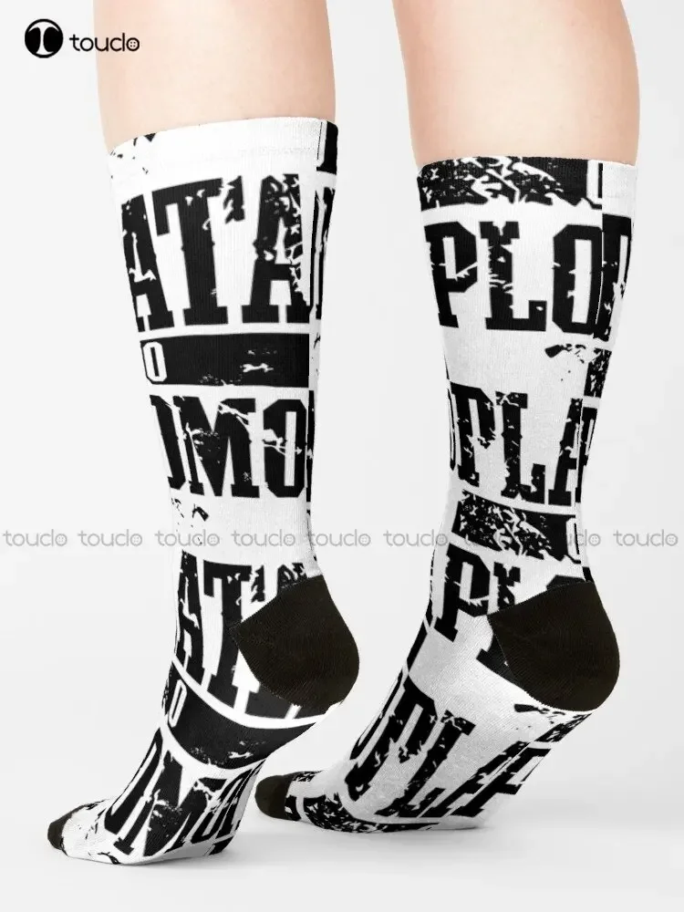 Plata O Plomo Logo (Versión Negra) Calcetines Pablo Escobar Plata O Plomo Colombiano Señor de la Farmacia 360 °   Impresión digital Regalo personalizado Casual