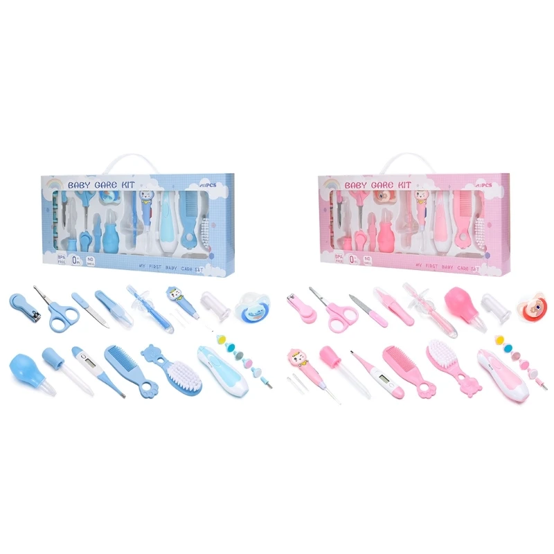 Convenient and Practical 20 Pieces Baby Care Set Newborns Health Care Grooming Supplies Hair Brush for New Parents