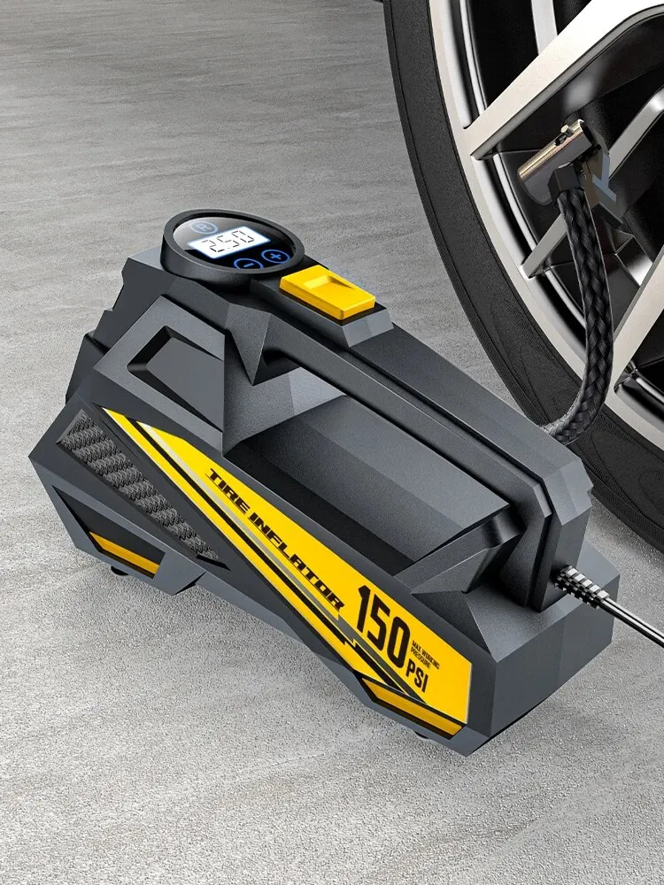 AliExpress CARSUN Corded Portable Car Air Pump Upgraded 12V 150PSI Electric Tire Inflator Pump Motorcycle Bike Ball LED Light Car Air Compressor