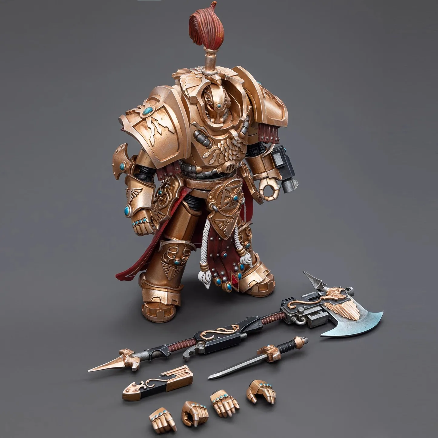 Joytoy Warhammer 1/18 фигурки Adeptus Custodes Allarus Custodian Osyr Archimaxes модель игрушки подарки для мальчиков 3,75 дюйма