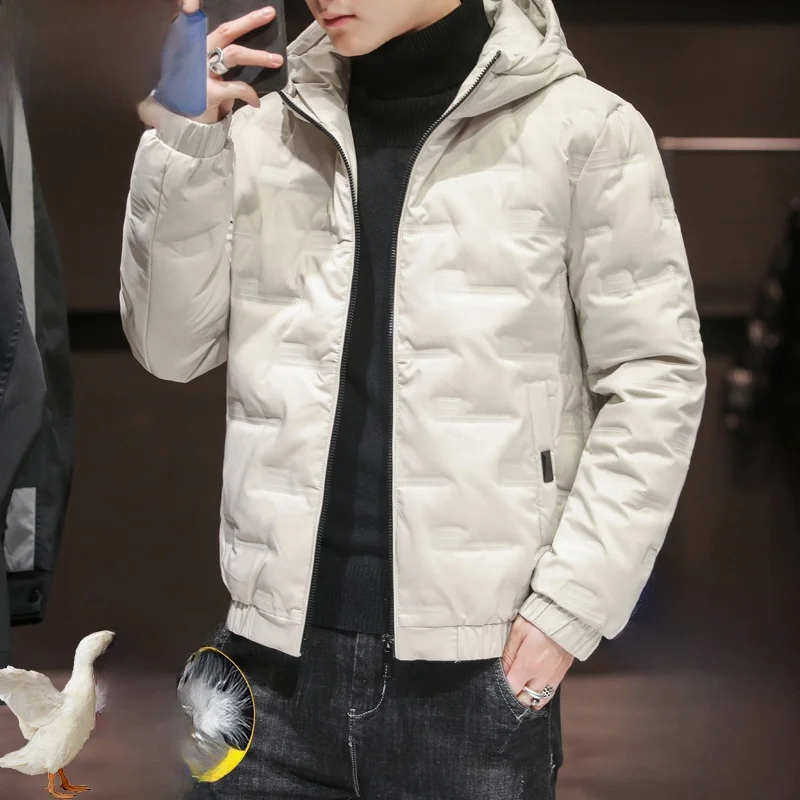 

Мужская хлопковая куртка с капюшоном, легкая пуховая куртка, теплая, осенне-зимняя, новый стиль, повседневная мода, полиэстер, стандартный крой