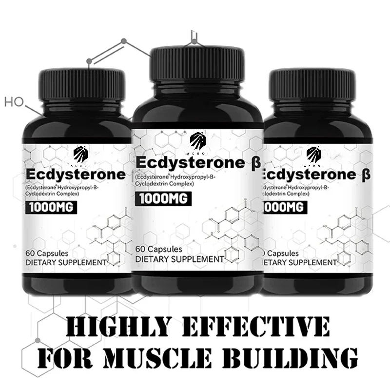 Ecdysterone Capsule Muscle Mass Increase Size Anabolic Activity Support Muscle Development Physical Strength Increase