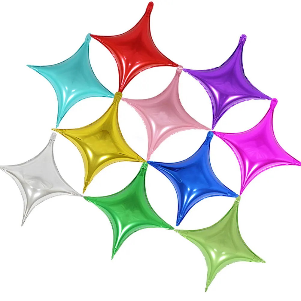 

20 Pcs Balloons Aluminum Film Foil Wedding for Party Decoration Four-pointed