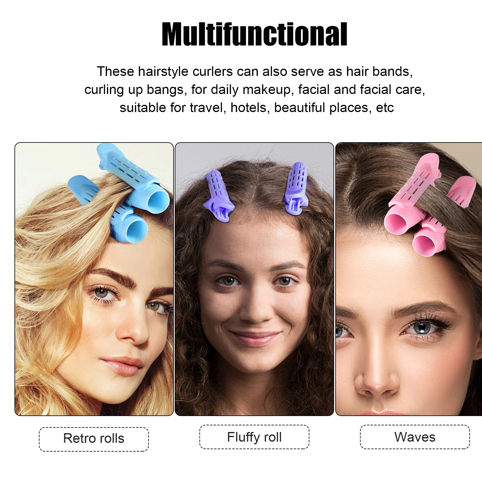 

9 шт., зажимы для увеличения объема волос, бигуди, инструменты для укладки волос для естественного объема и воздушной челки, зажим для корней волос для женщин