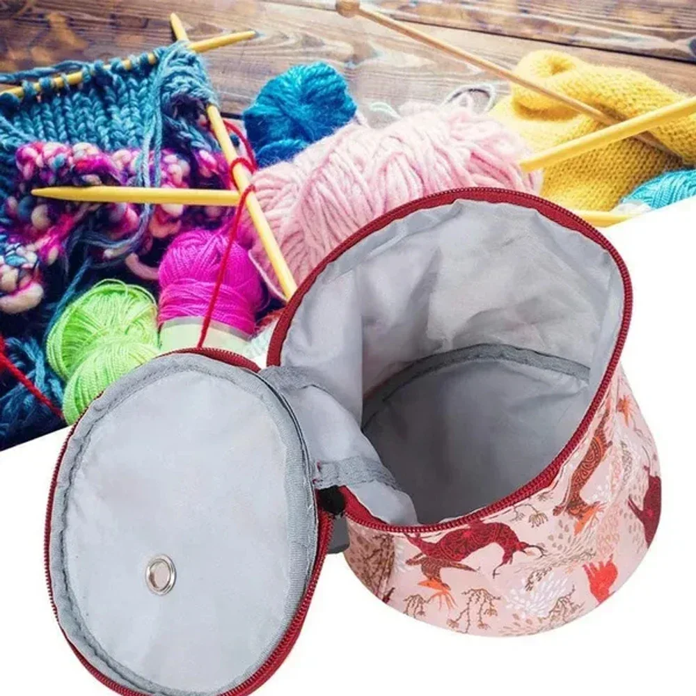 Hot New Small Yarn Storage Bag Waterproof Crochet Hooks Tote For Sewing Accessories Tools Gift
