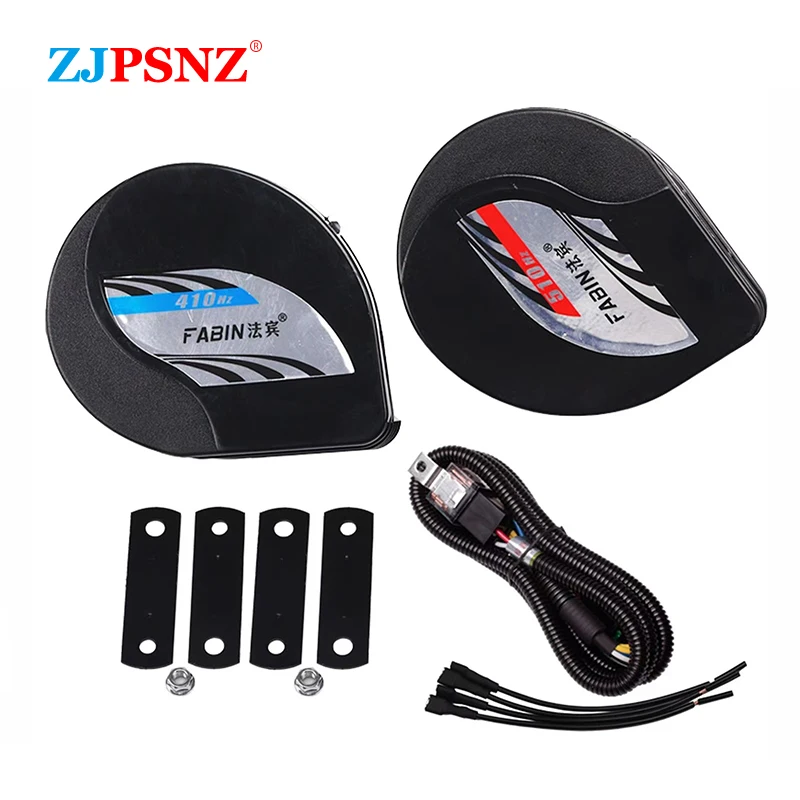 

12V Car Horn Compact Horn Waterproof Car Horns Super Loud Dual - Tone Electric Snail Horn Kits For Any Auto 12V Vehicles