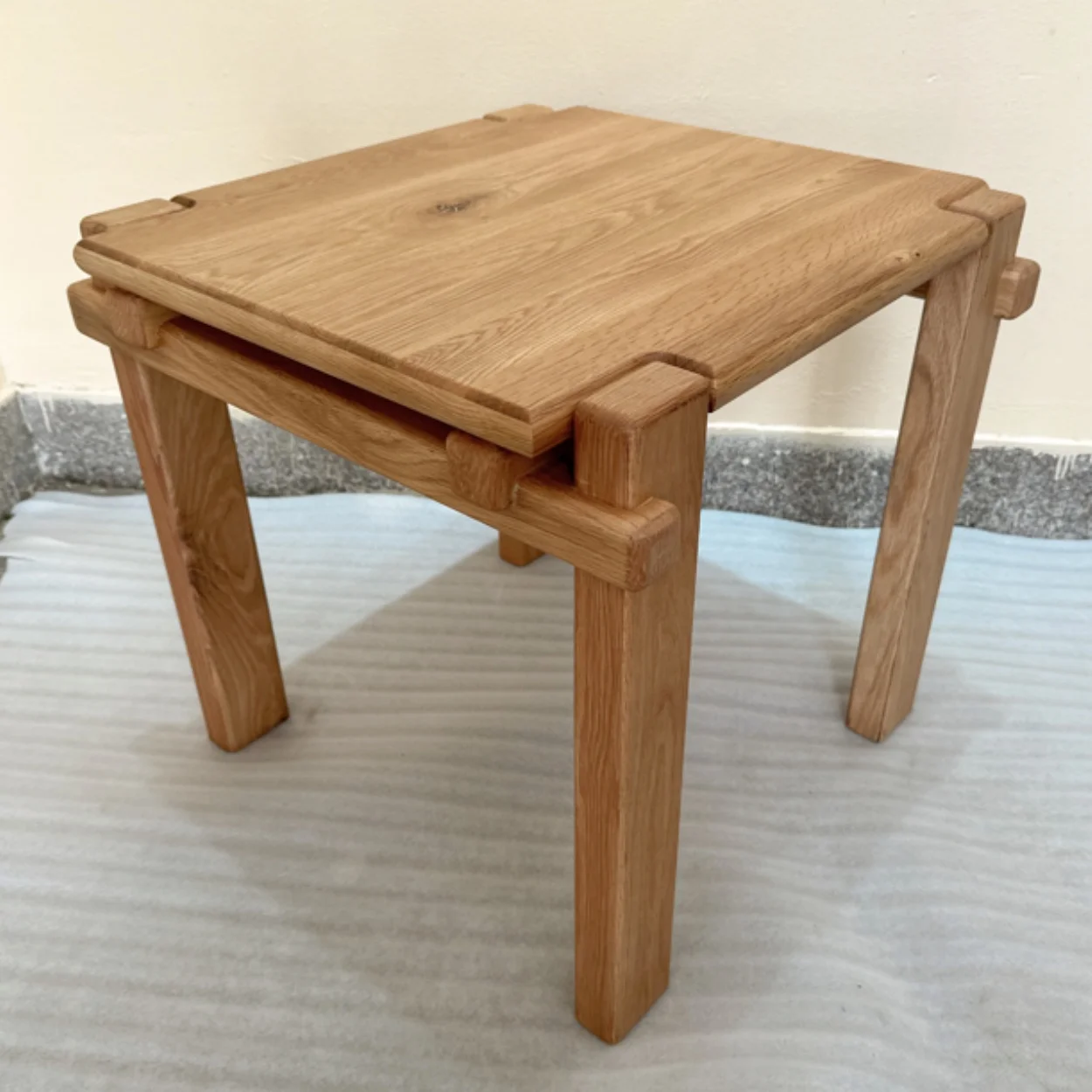 # Vintage Four Hands Wood Square Restaurant Table Wooden Side Tables