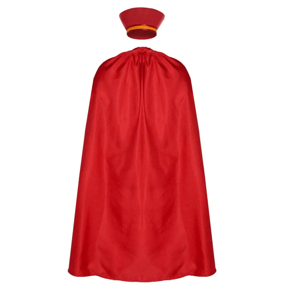 Cartoon Fantasy Lord Farquaad Costume Cosplay adulto/bambini uniforme mantello cintura cappello abiti Halloween Carnival Party tuta da gioco