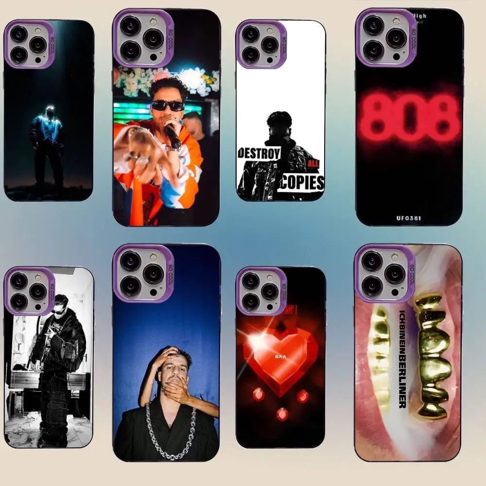 Image of U-Ufo361 Musik-Handyhülle für iPhone 16,15,14,13,12,11, Mini, Pro, SE, MAX, plus, lila, matte Silikonhülle