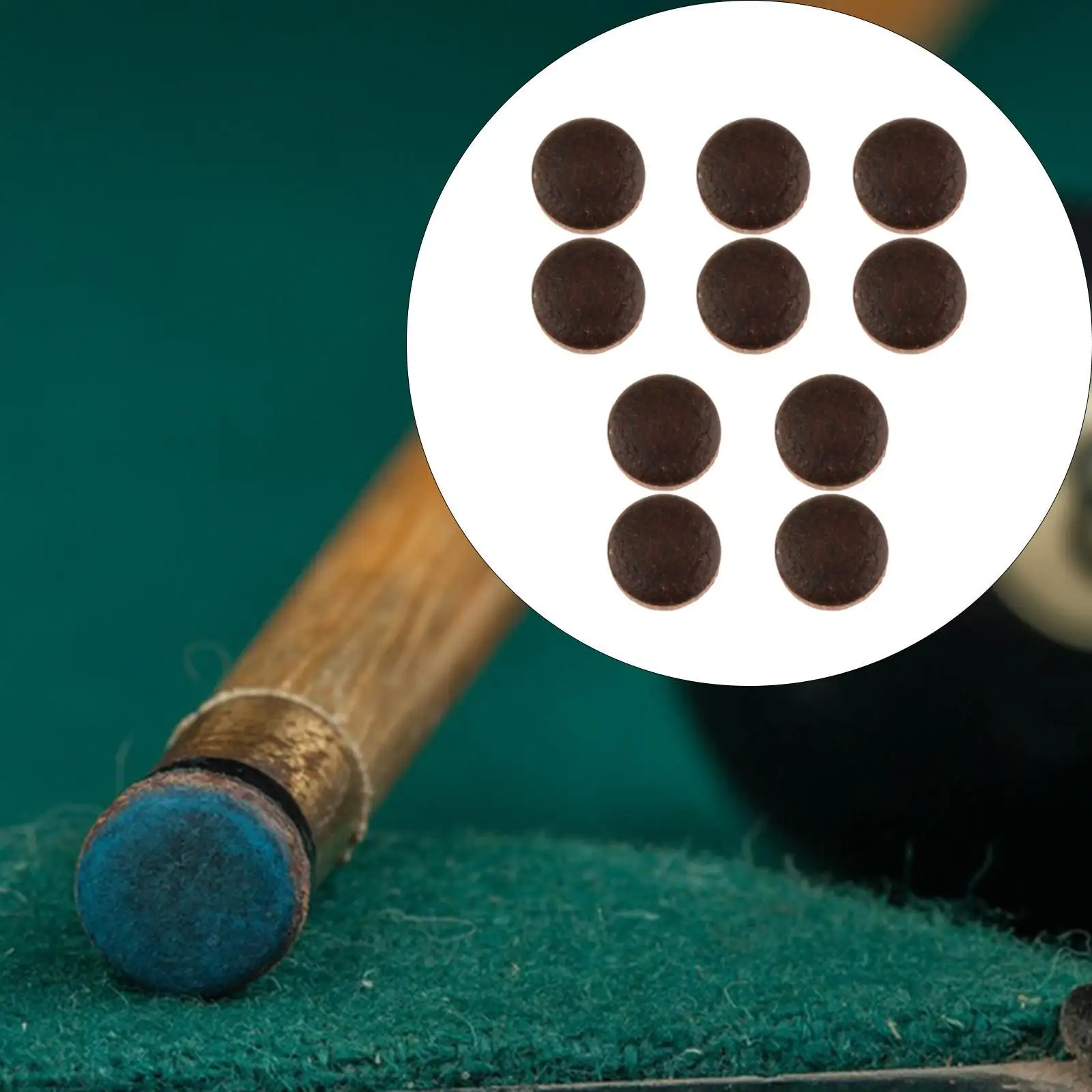 

Billiard Cue Tip Set 13mm Premium PU Material Cue Stick Tips for Pool and Snooker Indoor Game Billiards Accessory