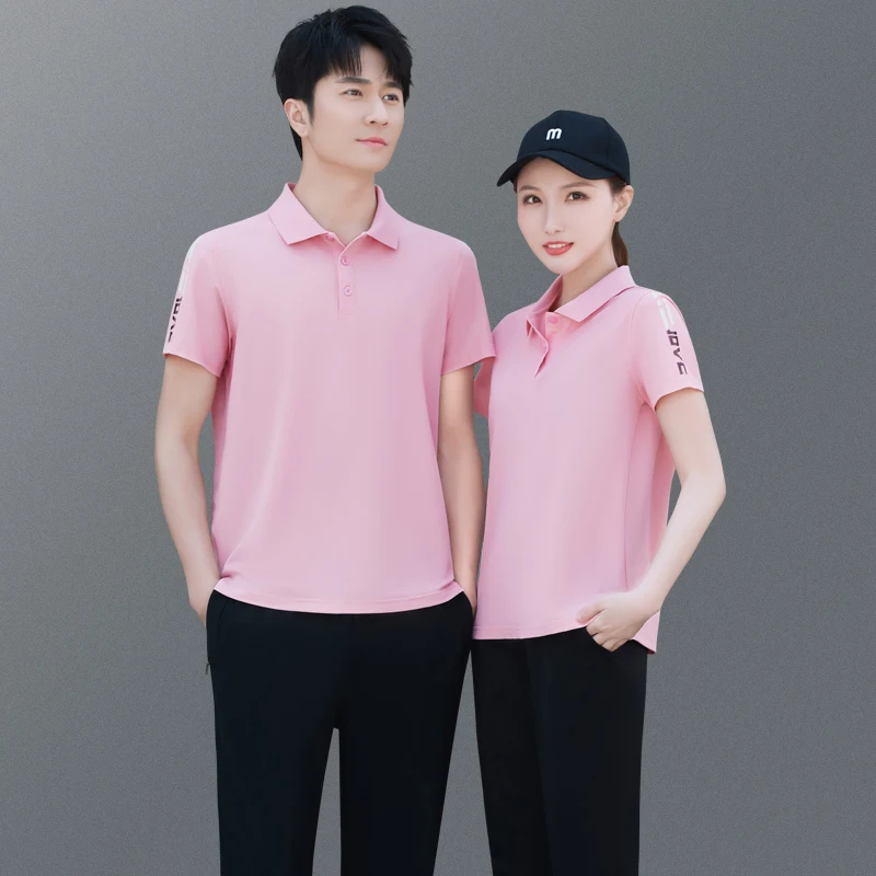 

Летняя повседневная футболка с отложным воротником для пар, большие размеры, женская, модная, дышащая