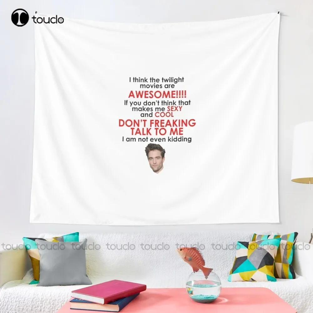 I Think The Twilight Movies Are Awesome Robert Pattison Tapestry Awesome Tapestry Blanket Tapestry Bedroom Bedspread Decoration