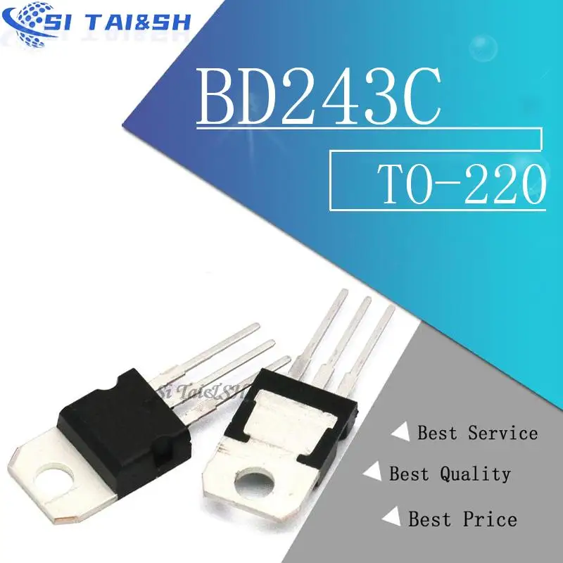 10pcs/lot BD243C   BD243 100V 6A