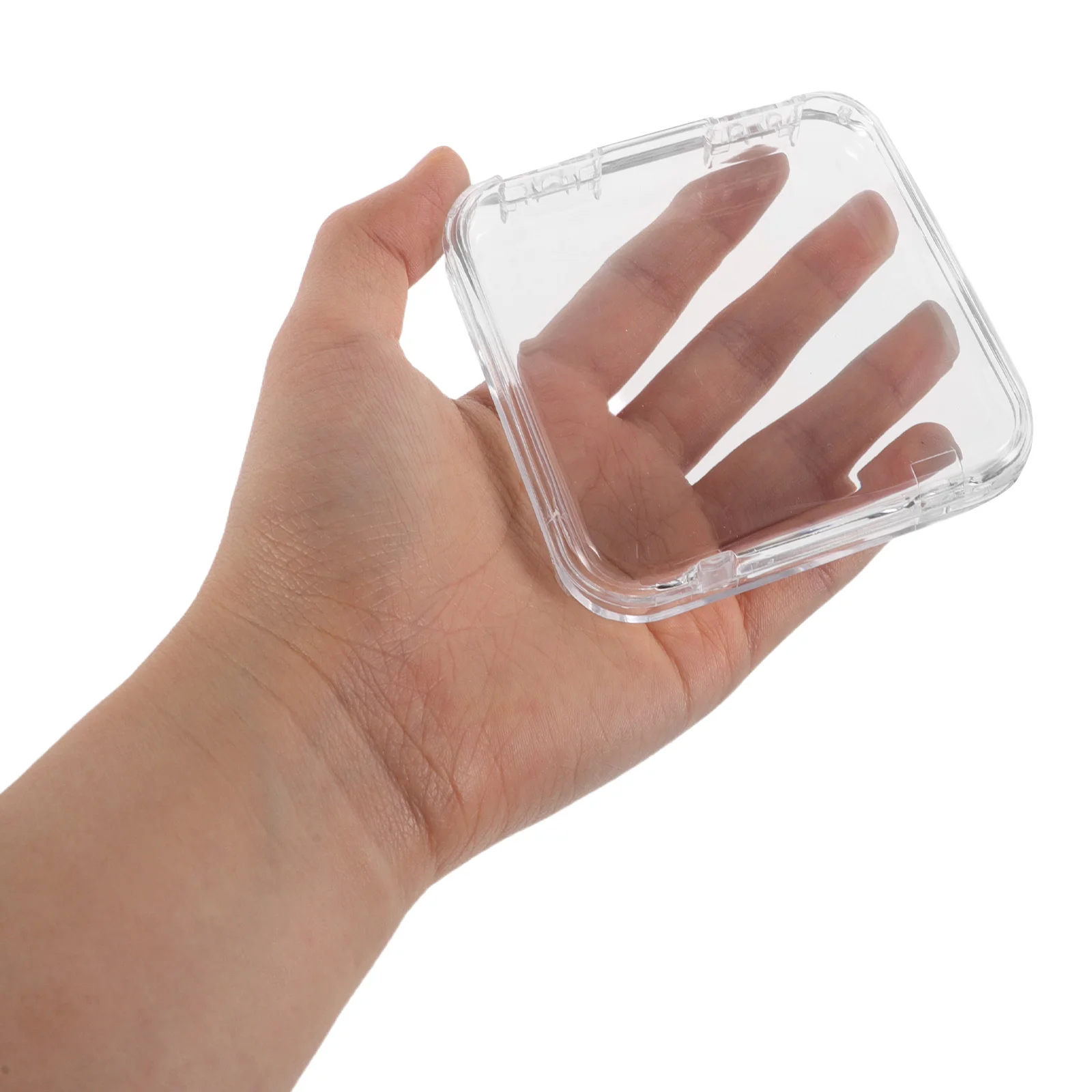 10 قطعة صندوق تخزين الأظافر الشفاف، اضغط مربع على منظم الأظافر مع حماية جيدة للختم للأظافر الاصطناعية، شارات العملات المعدنية، طوابع #1