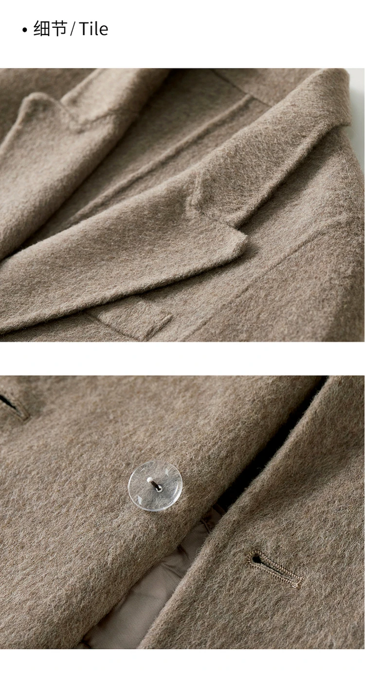 SENTUBILA Wollmisch-Blazer für Damen 2026 Winter Warmer Doppelreihiger Wollmantel Damen-Oberbekleidung Damenkleidung W44O56673 – Detail 39