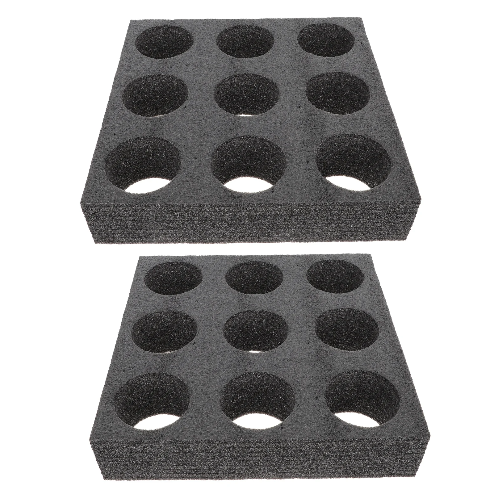 

2pcs Cup Holder Sponge Trays Reusable 9 Cups Drink Carrier Takeout Tray Portable Safe Healthy Kitchen Bar Office School Picnic