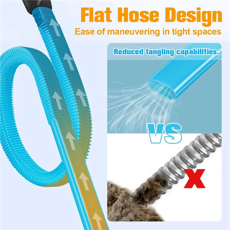 BBNV-Dryer Vent Cleaner Kit Vacuum Dryer Vent Hose Blue & Gray For V7 V8 V10 V11 V12 V15 Dryer Vent Attachment