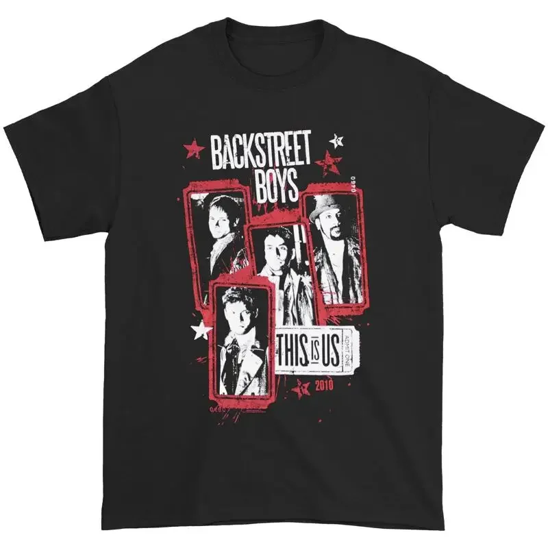 Camiseta Backstreet Boys Presents This Is Us 2010 Admit One para hombre, talla grande, color negro