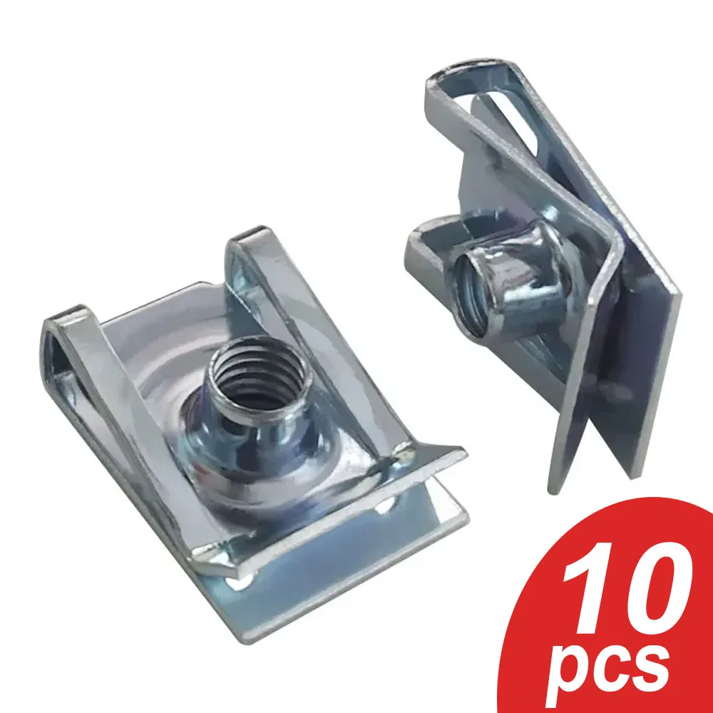 10 stks U Type Clips met Draad M6 M5 M4 M8 8mm 5mm 6mm 4mm Reed Noten voor Auto Motor Scooter ATV Bromfiets