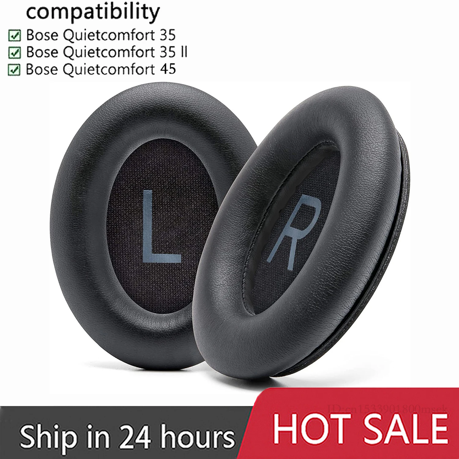 Sostituzione dei cuscini dei cuscinetti auricolari professionali per Bose QuietComfort 45 (QC45) cuffie Over-Ear, cuscinetti per le orecchie con