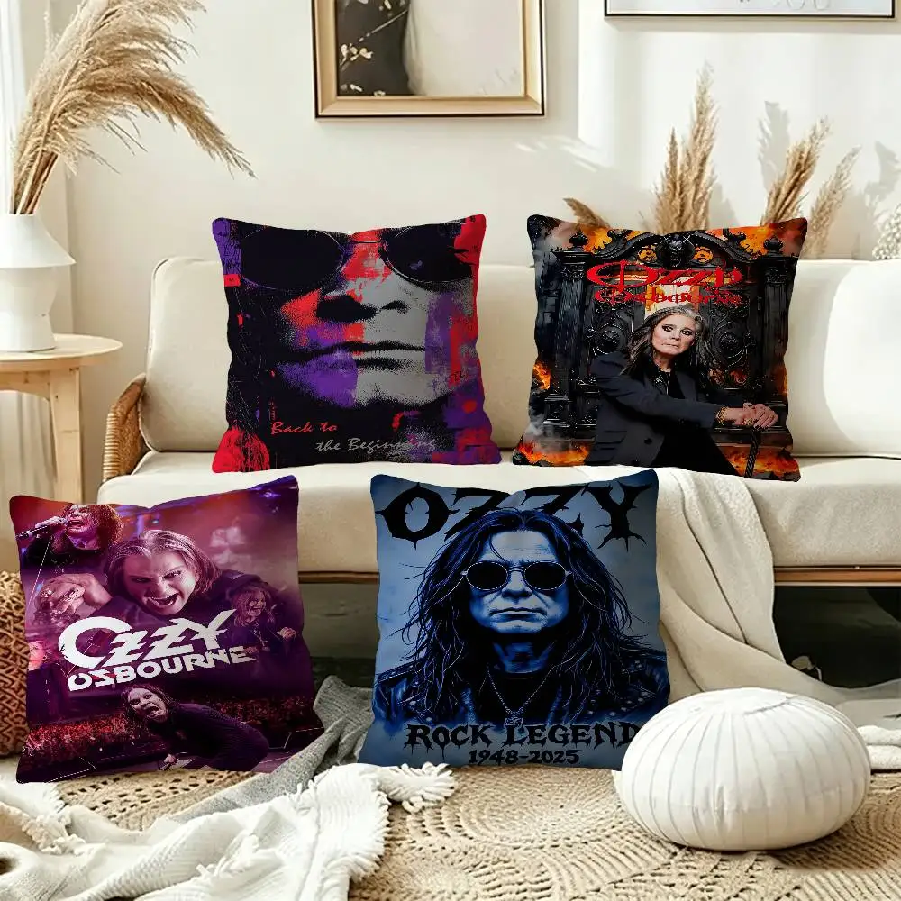 O-Ozzy O-Osbourne Logo Pillow Gift Home Office Decoration Bedroom Sofa Car Cushion Cover case 45x45