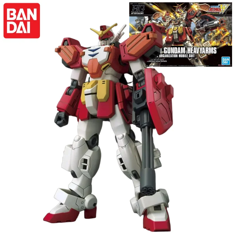 

Bandai Original Gundam Model Kit Anime Figure Hg 1/144 Xxxg-01H Gundam Heavyarms Garage Figures Collectible Gift for Children