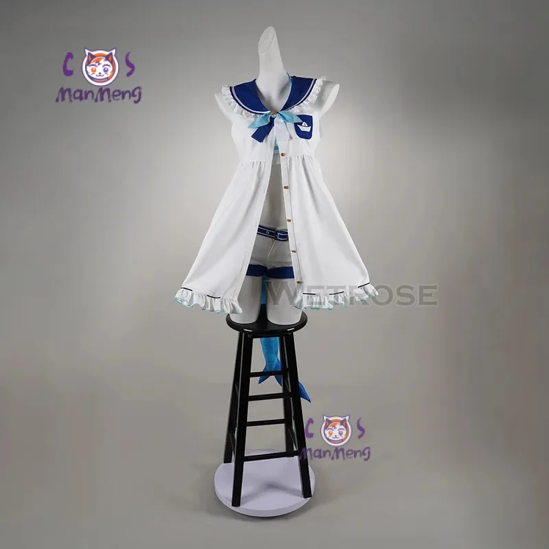 Disfraz de Anime Vtuber Sameko Saba, disfraz de Gura Sailor, Halloween, Carnaval, dulce chica JK, uniforme de marinero, traje de baño de playa de verano