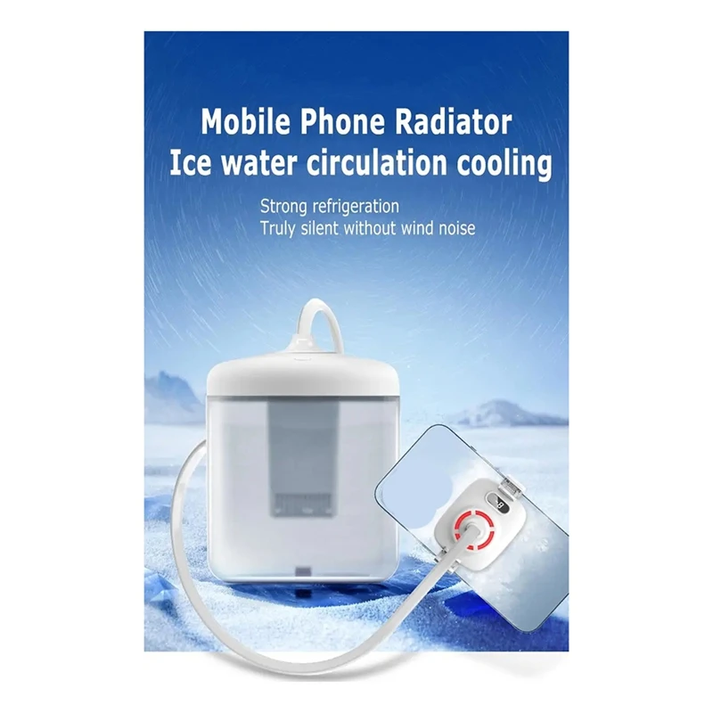 A39Q-Mobile Phone Water-Cooled Radiator Silent Suction Game Live Broadcast Liquid Cooler Heat Sink Ice Temperature Control