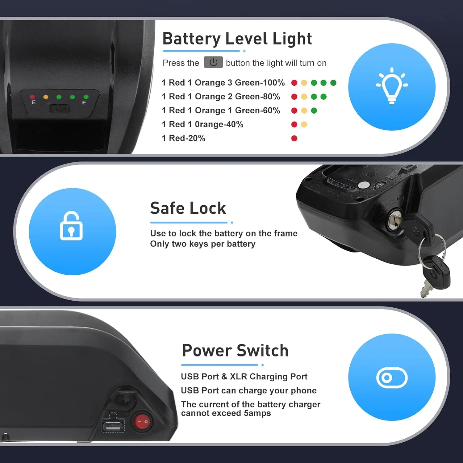 36V 48V 52V Hailong Ebike Battery with Charger Full Capacity 10Ah 15Ah 20Ah Powerful 18650 Lithium Battery Pack Free Shipping